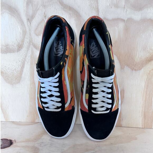 Vans Off The Wall - Old Skool Supreme Camo - Sneakers - Orange/Black - Men's -11 - Picture 7 of 9